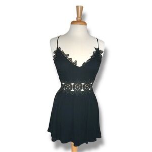 Lulu's Chic Black Lace Mini Dress